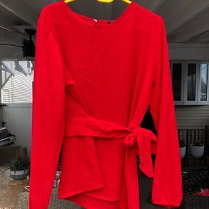 Boohoo Women’s Red Blouse